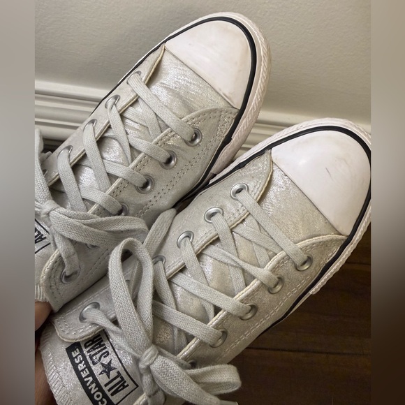 Converse Chuck Taylor All Star Low Top Metallic Shimmer Sneakers size 9 - Picture 9 of 10